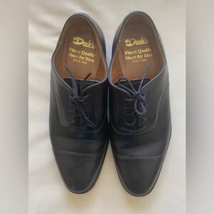 Dack’s Men’s Black Leather Cap Toe Oxford Size 7